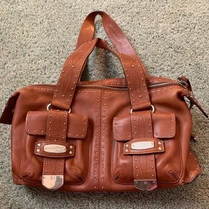 Michael Kors Vintage Cognac Leather Satchel